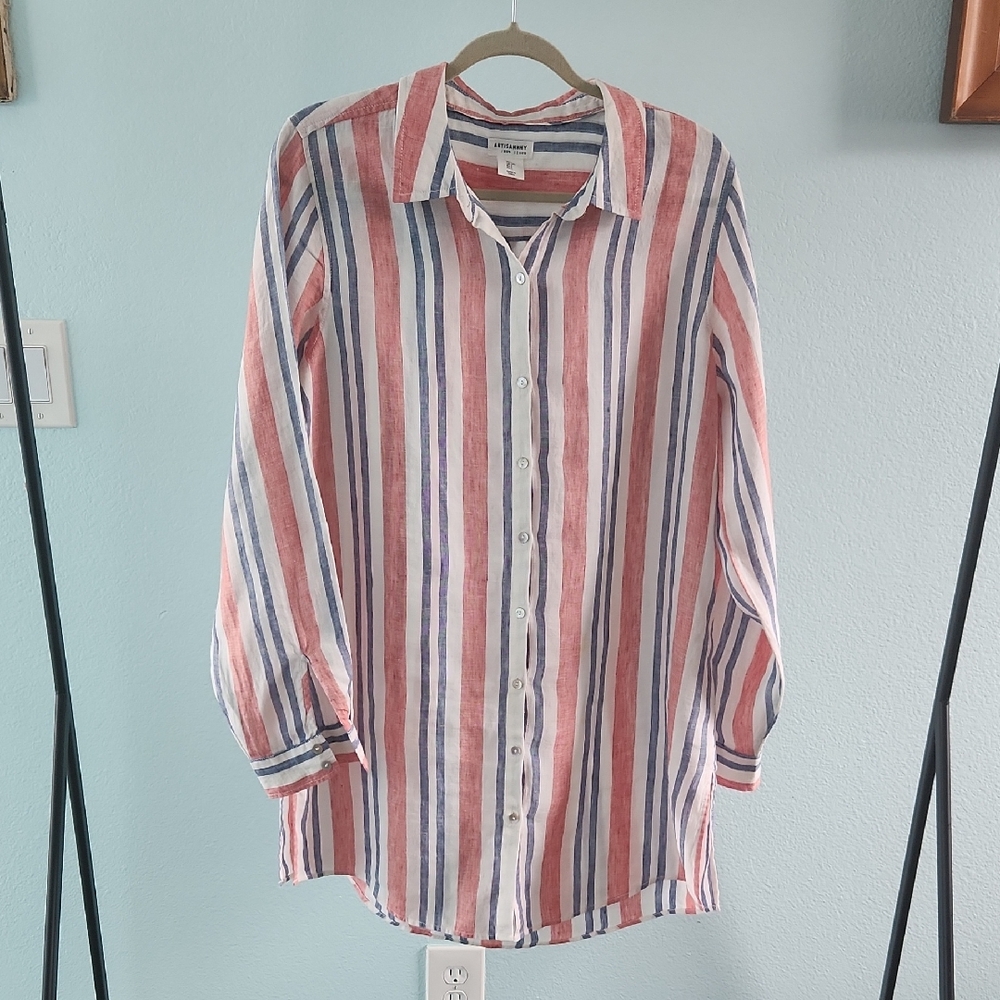 Artisan NY Linen Button-Up Tunic